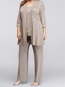 Two Piece lace and Jersey Pant Suit